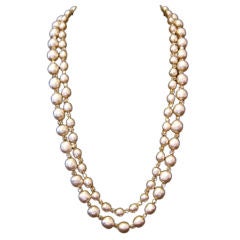 Miriam Haskell double strand pearl necklace