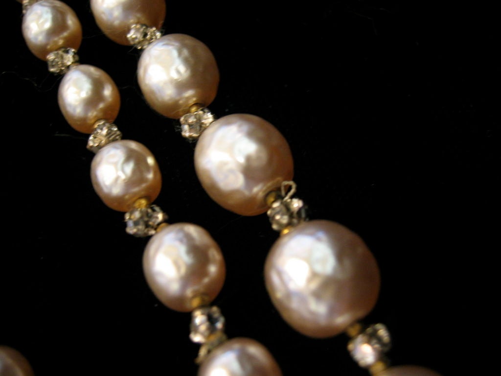 Miriam Haskell double strand pearl necklace 1