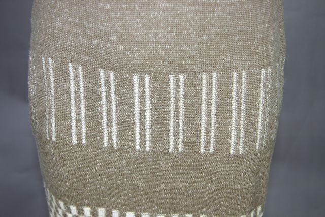 Rudi Gernreich 1970s Brown Geometric Knit Pattern Dress In Good Condition In Los Angeles, CA