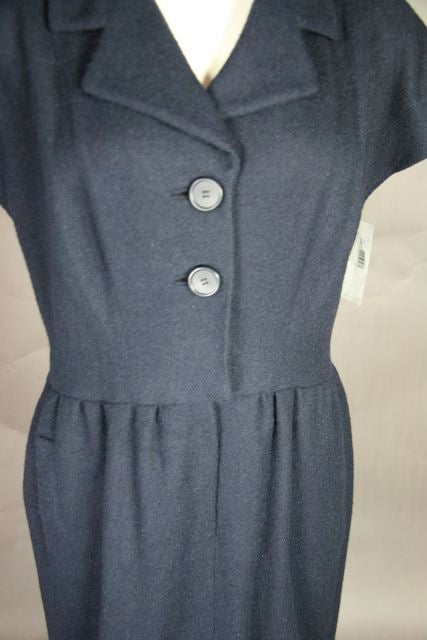 Balenciaga Navy Wool Late '50s/Early '60's  Dress 1