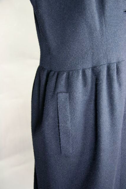 Balenciaga Navy Wool Late '50s/Early '60's  Dress 2