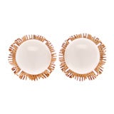 Angel Skin Coral and Gold Earrings