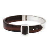 Unusual Wood and Sterling Gucci bracelet