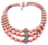 Parisian Glass and Rhinestone Necklace