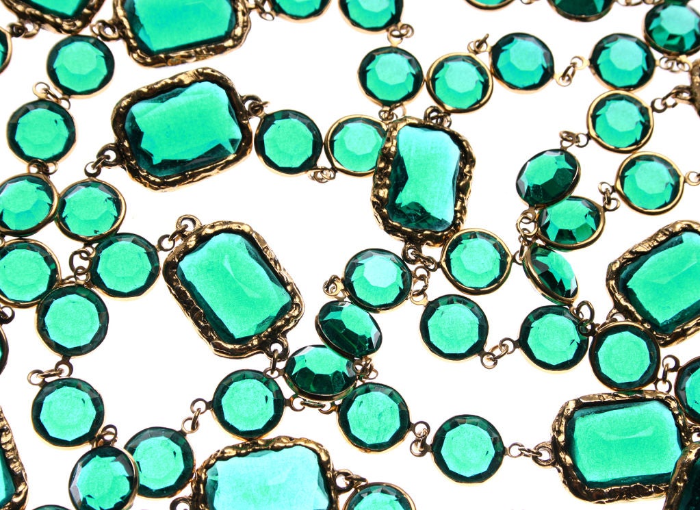 Women's Green Poured Glass Maison Gripoix Chanel Necklace