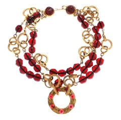 Chanel Poured Glass Maison Gripoix Necklace Chanel Poured Glass Maison Gripoix Necklace