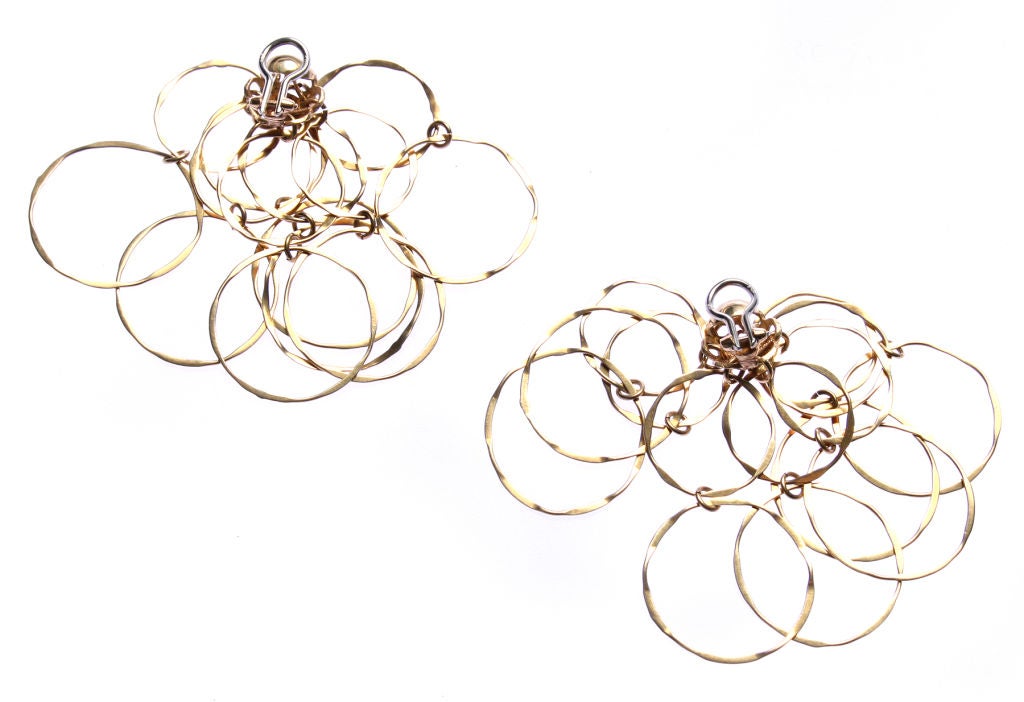 Women's Cartier  Gold Modernist  Multi Hoop Earrings