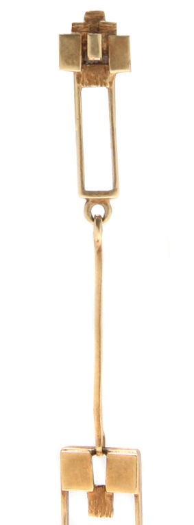 Geometric Modernist Gold Earrings