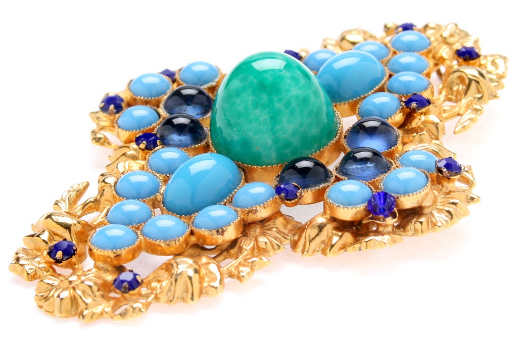 Large William de Lillo Maltese Cross Brooch or Pendant at 1stDibs