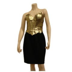 1980s Thierry Mugler 3 Piece Gold Tuxedo Flame Suit