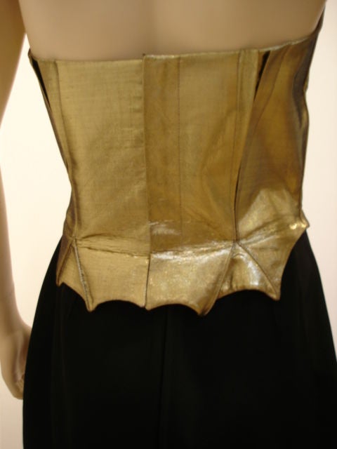 1980s Thierry Mugler 3 Piece Gold Tuxedo Flame Suit 3
