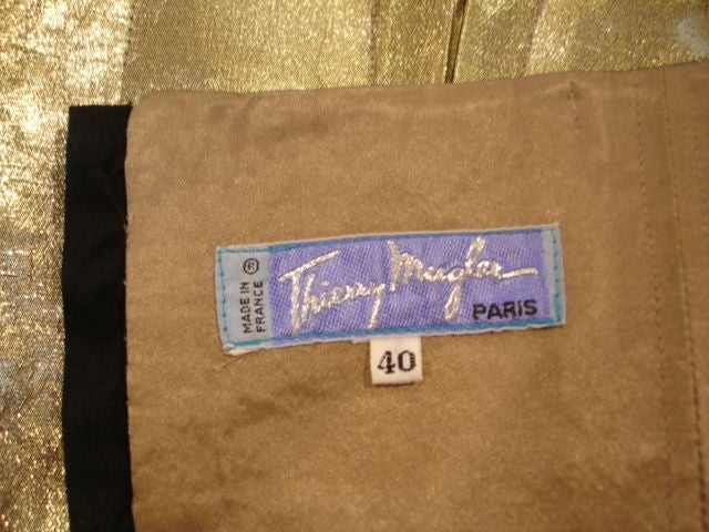 1980s Thierry Mugler 3 Piece Gold Tuxedo Flame Suit 4