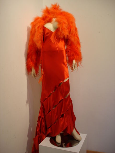 Roberto Cavalli Bias Cutout Evening Gown w/ Bolero 4