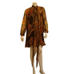 Vintage 1960s Pierre Cardin Pleated Mini Dress