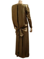 1980s Valentino Gold Lame Gown