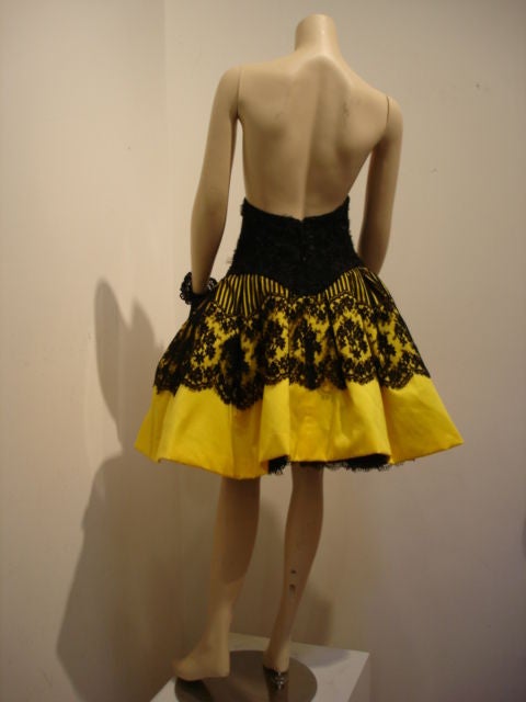 Black Christian Lacroix Haute Couture Pouf Dress