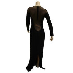 1980s Dramatic Illusion Plunge Back Gown 8