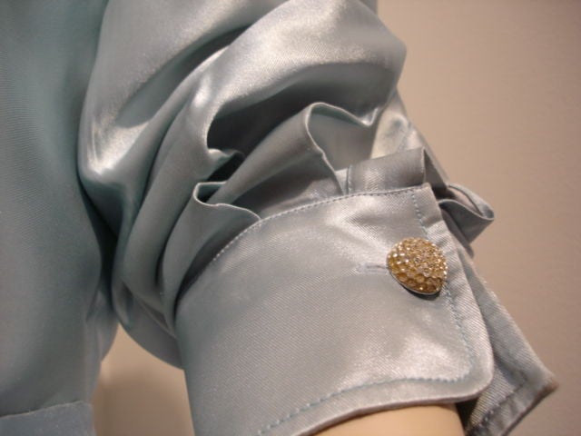 Gray 1990s Ice Sharksin Bodysuit and Fishtail Skirt