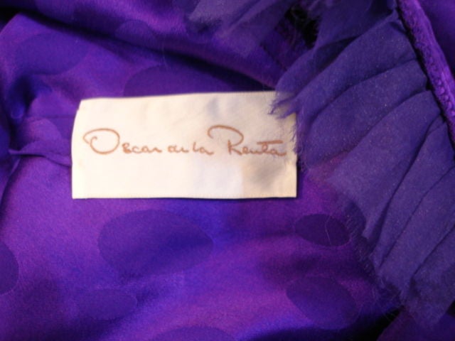1980s Oscar de la Renta Cowl Back Gown 3