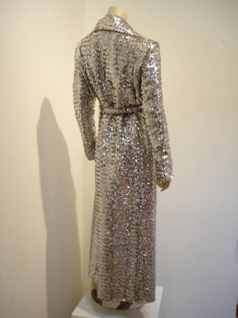 1970s Silver Sequin Coat