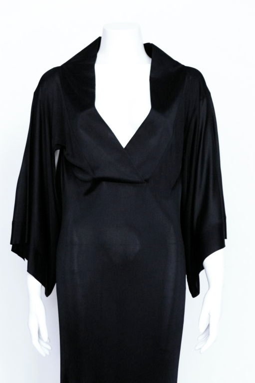 Women's Jean Paul Gaultier Black Silk Kimono Gown