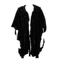 Christian Dior Black Velvet Cape