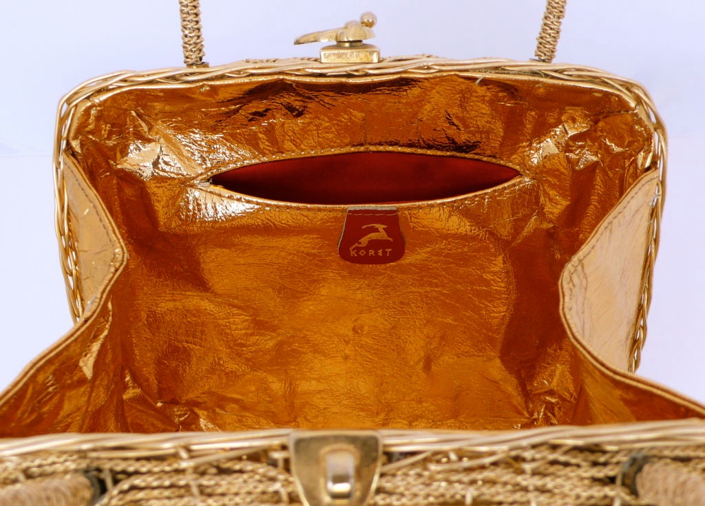 Koret Gold Basket Weave Bag