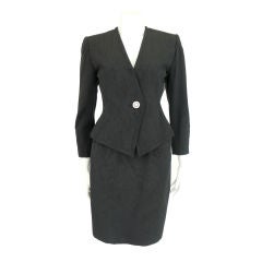 Vintage Yves Saint Laurent Grosgrain Two Piece Suit