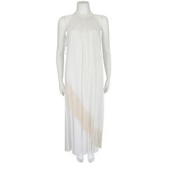 1970's White Disco Fringe Dress