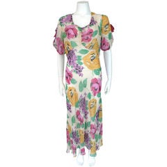 30's Floral Silk