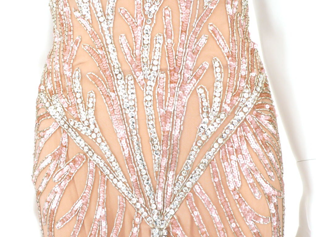 Women's Worn by Cher/Pale Pink Sequin Bob Mackie Gown