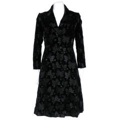 Vintage Givenchy Butterfly Mosaic Embroidered Velvet Coat