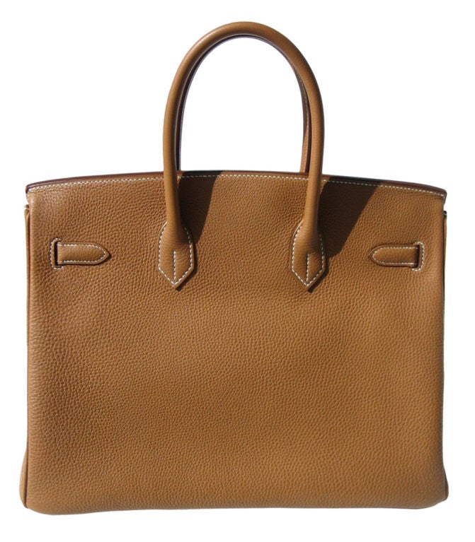 Women's 35cm Hermès Gold Taurillon Clemence Birkin For Sale