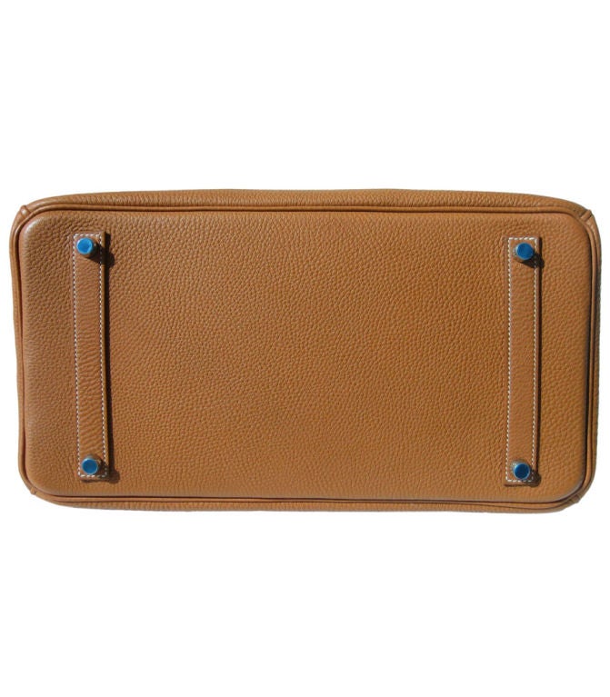 35cm Hermès Gold Taurillon Clemence Birkin For Sale 1