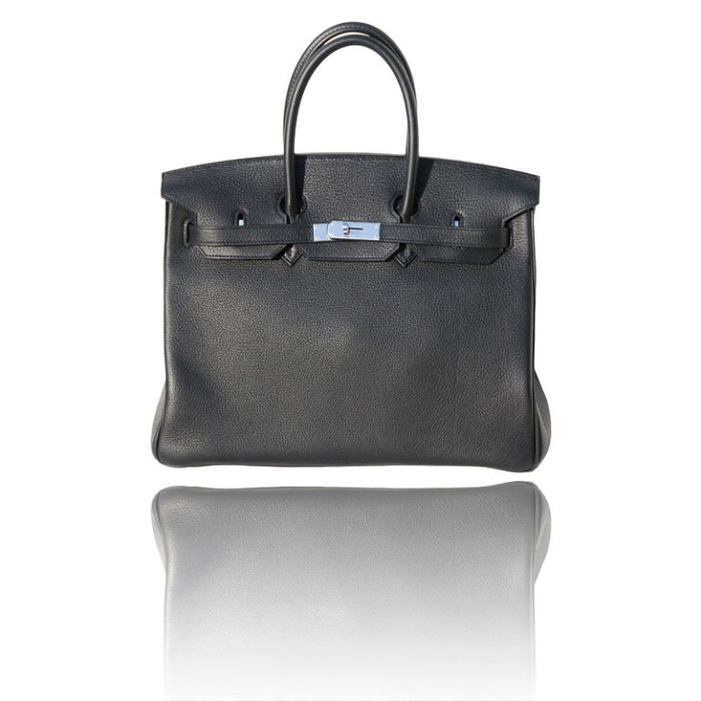 35cm  Hermes Black Togo Leather Birkin For Sale