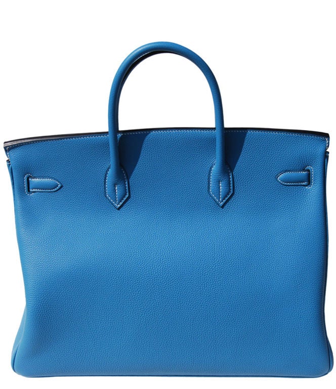 Women's 40cm Hermes Blue Jean Togo Birkin For Sale