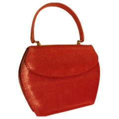 Luc Benoit Magenta Lizard VIntage Purse