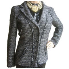 CHANEL Stunning Sequins Tweed Jacket 07 Sz 4