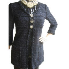 CHANEL '07  Tweed Jacket with Gripoix Cross Buttons Sz 4