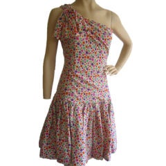 OSCAR DE LA RENTA Vintage One-Shoulder Dress Sz 8