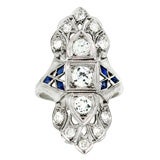 Art Deco Plainum Diamond Ring