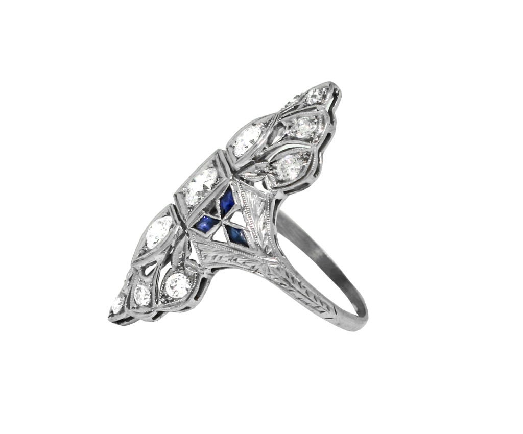 Art Deco Plainum Diamond Ring