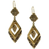 Antique Etruscan-Style 14kt Gold Earrings