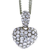 Vintage Diamond Heart Pendant