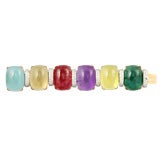 Cabochon Gemset and Diamond Bracelet