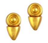 Vaubel Architectural Handmade Gilt Earrings