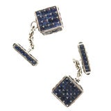 Sapphire Cube Cufflinks