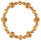 Antique Gold Bead Necklace
