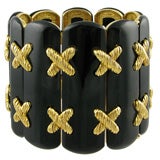 Van Cleef & Arpels Onyx and Gold Plaque Bracelet