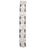 Van Cleef & Arpels Art Deco Diamond and Sapphire Bracelet